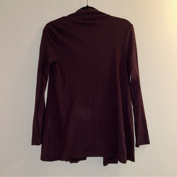 Michael Stars Open Shawl Cardigan Merlot One Size NEW - Picture 4 of 4